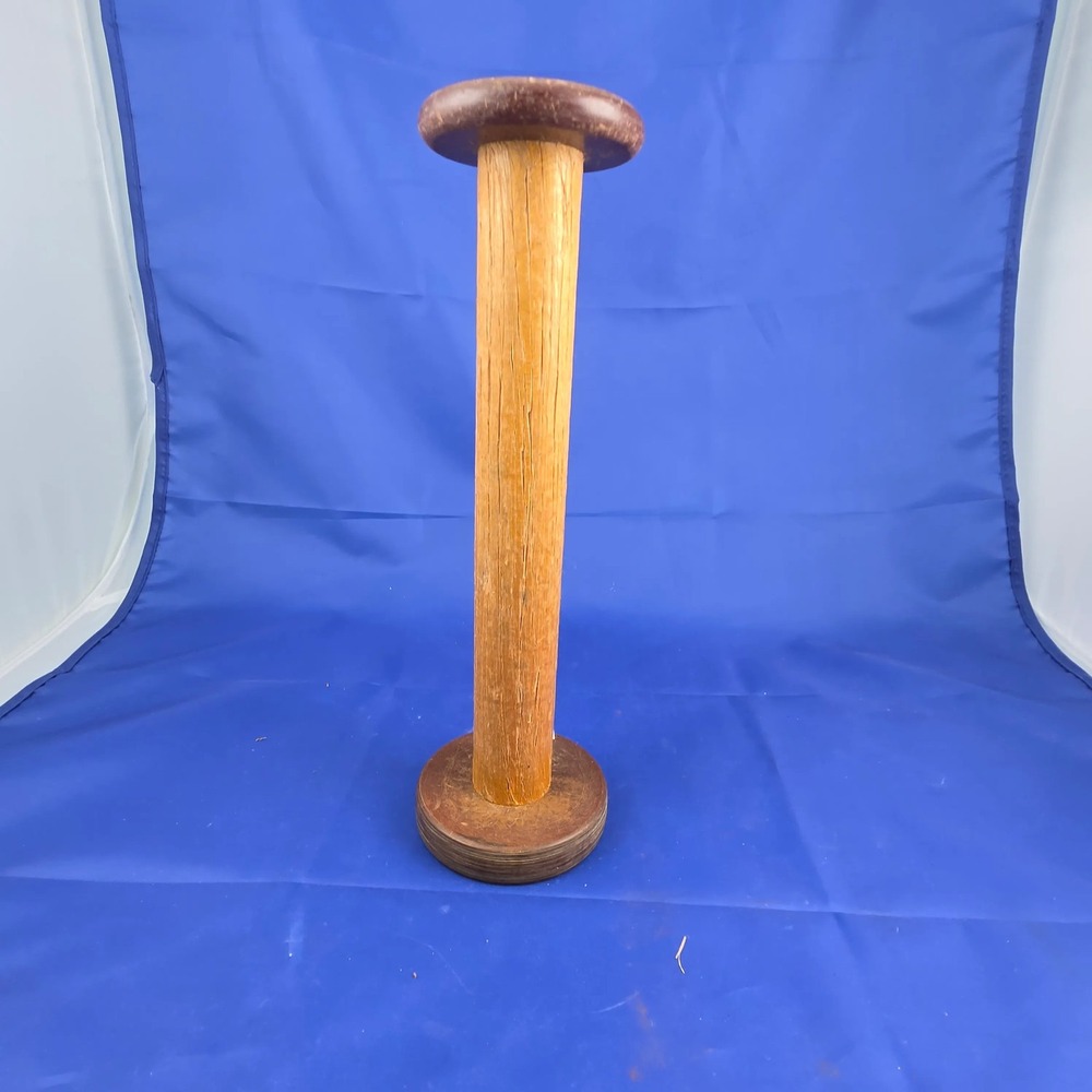 Vintage Wooden Thread Spool Holder Stand 10" Tall‎ Sewing Textile
